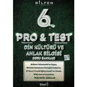 6.Sınıf ProTest Din Kültürü ve Ahlak Bilgisi Soru Bankası - Bilfen Yayınları