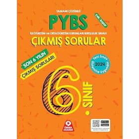 6. Sınıf PYBS Son 6 Yılın Çıkmış Soruları - Örnek Akademi