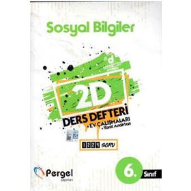 6. Sınıf Sosyal Bilgiler 2D Ders Defteri Ev Çalışmaları-Pergel Yayınları