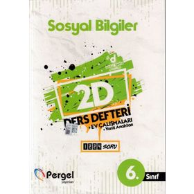 6. Sınıf Sosyal Bilgiler 2D Ders Defteri Ev Çalışmaları-Pergel Yayınları