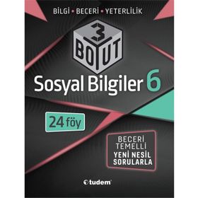 6. Sınıf Sosyal Bilgiler 3 Boyut Yeni Nesil Sorularla-Tudem Yayınları