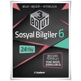 6. Sınıf Sosyal Bilgiler 3 Boyut Yeni Nesil Sorularla-Tudem Yayınları