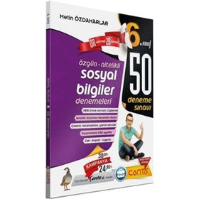 6. Sınıf Sosyal Bilgiler 50 Deneme Sınavı Komisyon Çanta Yayınları