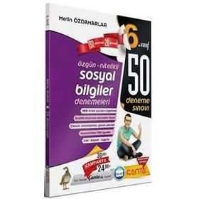 6. Sınıf Sosyal Bilgiler 50 Deneme Sınavı Komisyon Çanta Yayınları