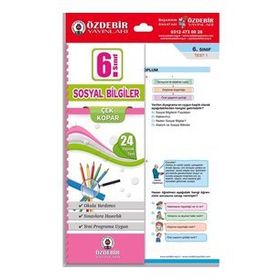 6. Sınıf Sosyal Bilgiler Çek Kopar Yaprak Test - Özdebir Yayınları