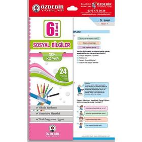 6. Sınıf Sosyal Bilgiler Çek Kopar Yaprak Test - Özdebir Yayınları