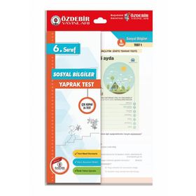 6. Sınıf Sosyal Bilgiler Çek Kopar Yaprak Test - Özdebir Yayınları