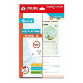 6. Sınıf Sosyal Bilgiler Çek Kopar Yaprak Test - Özdebir Yayınları