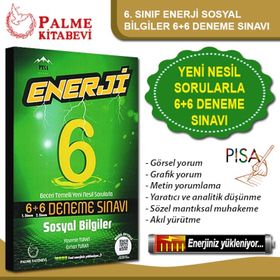 6. Sınıf Sosyal Bilgiler Enerji Denemeleri - Palme Yayınları