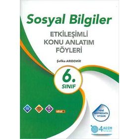 6. Sınıf Sosyal Bilgiler Etkileşimli Konu Anlatım Föyleri 4 Adım Yayınları