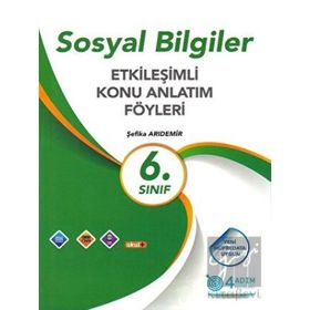 6. Sınıf Sosyal Bilgiler Etkileşimli Konu Anlatım Föyleri 4 Adım Yayınları