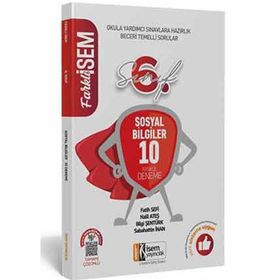 6. Sınıf Sosyal Bilgiler Farklı İsem Tamamı Çözümlü 10 Fasikül Deneme İsem Yayınları