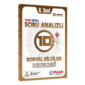 6. Sınıf Sosyal Bilgiler Soru Analizli 10+1 Deneme-Puan Yayınları