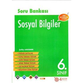 6.Sınıf Sosyal Bilgiler Soru Bankası/4 Adım Yayınları