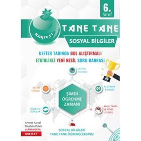 6. Sınıf Sosyal Bilgiler Yeşil Defter Tadında Tane Tane-Nartest Yayınları