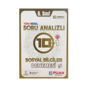 6. Sınıf Sosyal Bilimler Soru Analizli 10+1 Deneme Puan Yayınları