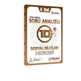 6. Sınıf Sosyal Bilimler Soru Analizli 10+1 Deneme Puan Yayınları