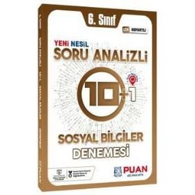 6. Sınıf Sosyal Bilimler Soru Analizli 10+1 Deneme Puan Yayınları