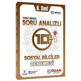 6. Sınıf Sosyal Bilimler Soru Analizli 10+1 Deneme Puan Yayınları