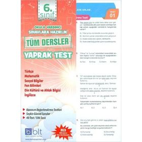 6. Sınıf Tüm Dersler Çek Kopart Yaprak Test-Bulut Eğitim Kültür Yayınları
