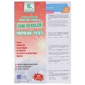 6. Sınıf Tüm Dersler Çek Kopart Yaprak Test-Bulut Eğitim Kültür Yayınları