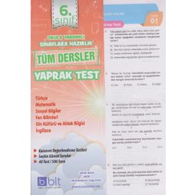 6. Sınıf Tüm Dersler Çek Kopart Yaprak Test-Bulut Eğitim Kültür Yayınları