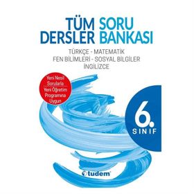 6.Sınıf Tüm Dersler Kazanım Odaklı Soru Bankası Seti Tudem Yayınları