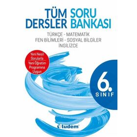 6. Sınıf Tüm Dersler Soru Bankası Tudem Yayınları
