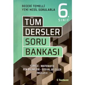 6. Sınıf Tüm Dersler Soru Bankası Tudem Yayınları