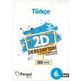 6. Sınıf Türkçe 2D Ders Defteri Ev Çalışmaları - Pergel Yayınları