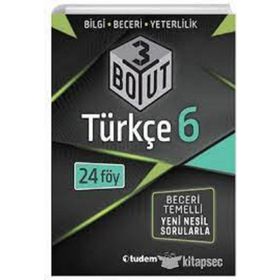 6. Sınıf Türkçe 3 Boyut Yeni Nesil Sorularla-Tudem Eğitim Yayınları