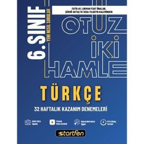 6. Sınıf Türkçe 32 Haftalık Kazanım Denemeleri Startfen Yayınları