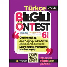 6. Sınıf Türkçe Bilgili Ön Test- Sadık Uygun Yayınları