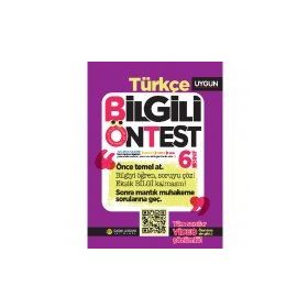 6. Sınıf Türkçe Bilgili Ön Test- Sadık Uygun Yayınları