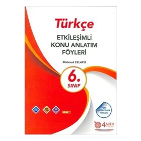 6. Sınıf Türkçe Etkileşimli Konu Anlatım Föyleri-4 Adım Yayınları