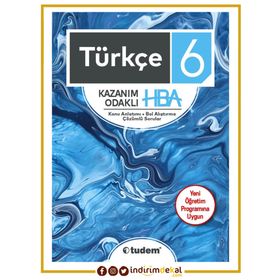 6. Sınıf Türkçe Kazanım Odaklı HBA - Tudem Yayınları