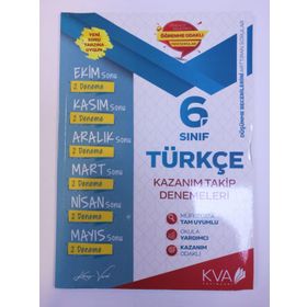 6. Sınıf Türkçe Kazanım Takip Denemeleri Koray Varol Akademi