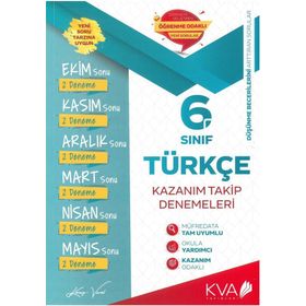 6. Sınıf Türkçe Kazanım Takip Denemeleri Koray Varol Akademi