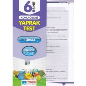 6.Sınıf Türkçe Konu Özetli Yaprak Test Evrensel İletişim Yayınları