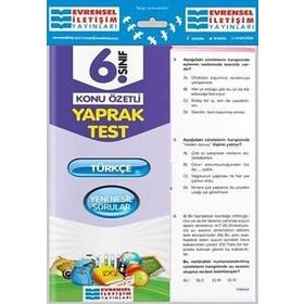6.Sınıf Türkçe Konu Özetli Yaprak Test Evrensel İletişim Yayınları