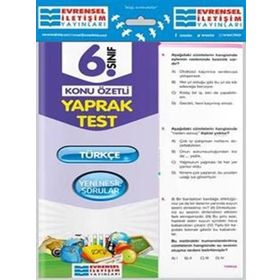 6.Sınıf Türkçe Konu Özetli Yaprak Test Evrensel İletişim Yayınları