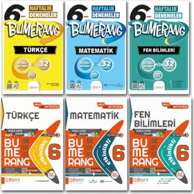 6. Sınıf Türkçe Matematik Fen 6'lı Haftalık Denemeler Etkinlikli Soru Bankası Seti Günay Yayınları