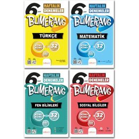 6. Sınıf Türkçe Matematik Fen Bilimleri Sosyal Bilgiler Bumerang Haftalık Denemeler Günay Yayınları