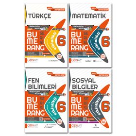 6. Sınıf Türkçe Matematik Fen Sosyal Soru Bankası Bumerang Etkinlikli Defter Kitap Günay Yayınları