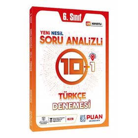 6. Sınıf Türkçe Soru Analizli 10+1 Deneme Puan Yayınları