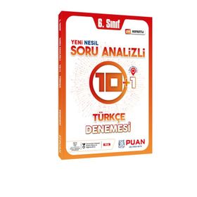6. Sınıf Türkçe Soru Analizli 10+1 Deneme Puan Yayınları