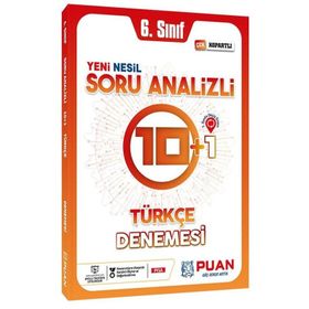6. Sınıf Türkçe Soru Analizli 10+1 Deneme Puan Yayınları