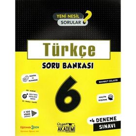 6. Sınıf Türkçe Soru Bankası-Üçgen Akademi Yayınları