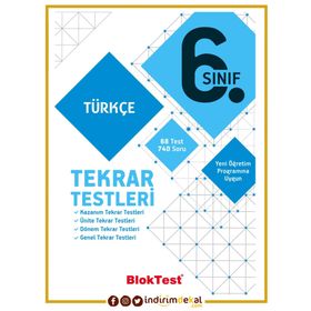 6. Sınıf Türkçe Tekrar Testleri - Tudem Yayınları