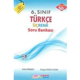 6. Sınıf Türkçe Üç Renk Soru Bankası Esen Yayınları